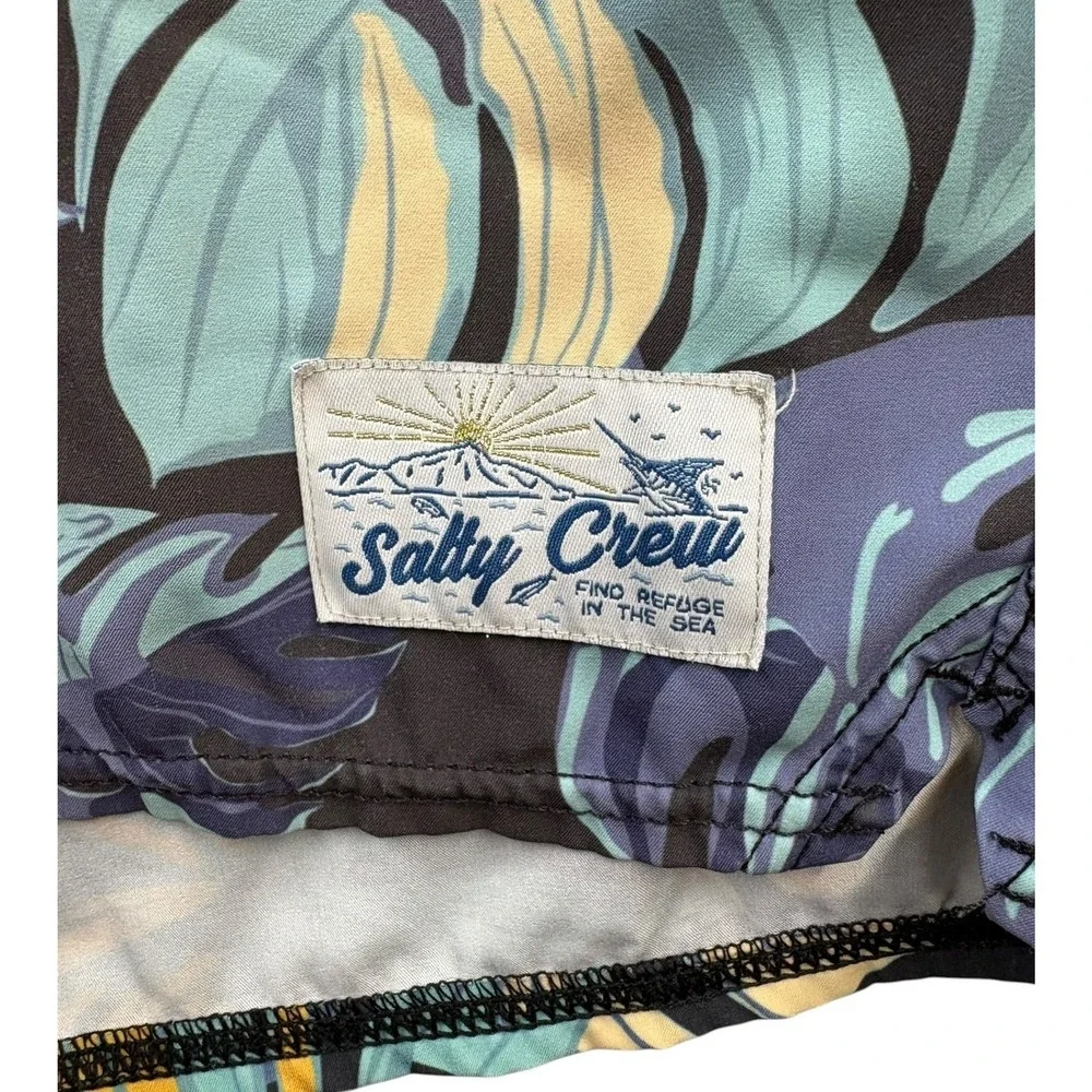 Salty Crew Breaker Board Shorts Tropical Print Surf Swim Beach Quick‎ Dry XL